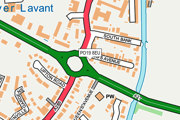 PO19 8EU map - OS OpenMap – Local (Ordnance Survey) PO19 8EU map - OS OpenMap – Local (Ordnance Survey)