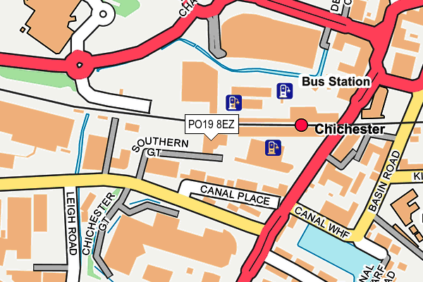 PO19 8EZ map - OS OpenMap – Local (Ordnance Survey) PO19 8EZ map - OS OpenMap – Local (Ordnance Survey)