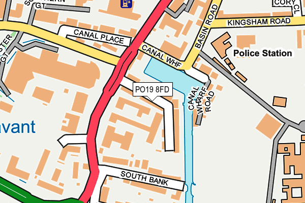 PO19 8FD map - OS OpenMap – Local (Ordnance Survey) PO19 8FD map - OS OpenMap – Local (Ordnance Survey)