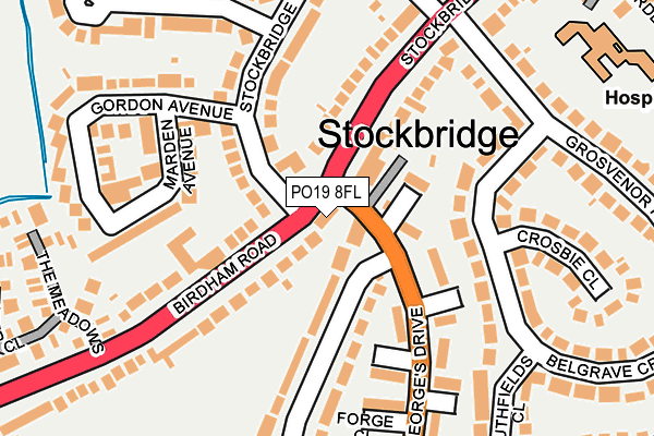 PO19 8FL map - OS OpenMap – Local (Ordnance Survey) PO19 8FL map - OS OpenMap – Local (Ordnance Survey)