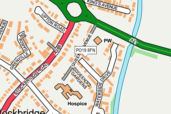 PO19 8FN map - OS OpenMap – Local (Ordnance Survey)