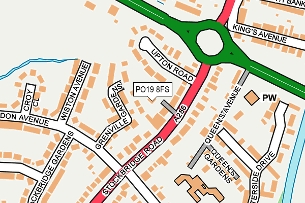 PO19 8FS map - OS OpenMap – Local (Ordnance Survey)
