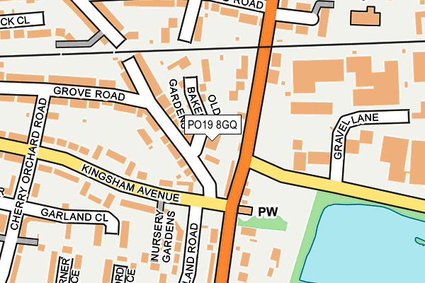 PO19 8GQ map - OS OpenMap – Local (Ordnance Survey) PO19 8GQ map - OS OpenMap – Local (Ordnance Survey)