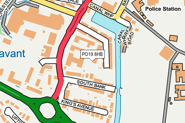 PO19 8HB map - OS OpenMap – Local (Ordnance Survey) PO19 8HB map - OS OpenMap – Local (Ordnance Survey)