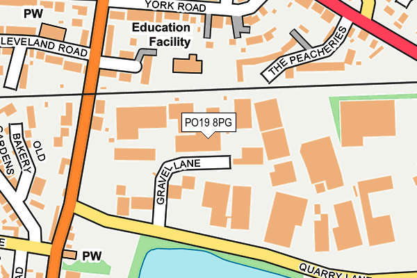 PO19 8PG map - OS OpenMap – Local (Ordnance Survey) PO19 8PG map - OS OpenMap – Local (Ordnance Survey)