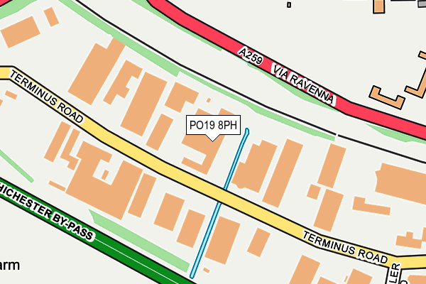 PO19 8PH map - OS OpenMap – Local (Ordnance Survey) PO19 8PH map - OS OpenMap – Local (Ordnance Survey)