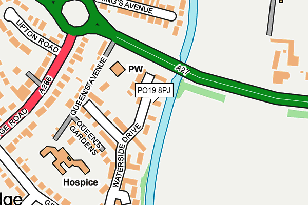PO19 8PJ map - OS OpenMap – Local (Ordnance Survey) PO19 8PJ map - OS OpenMap – Local (Ordnance Survey)