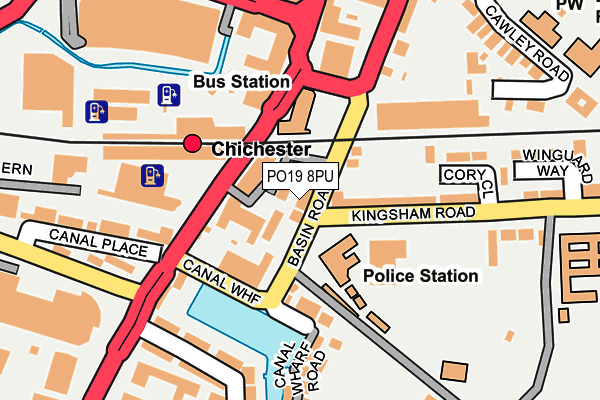 PO19 8PU map - OS OpenMap – Local (Ordnance Survey) PO19 8PU map - OS OpenMap – Local (Ordnance Survey)