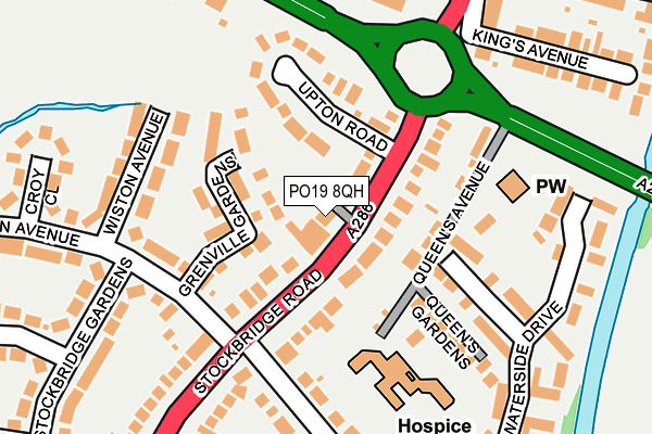 PO19 8QH map - OS OpenMap – Local (Ordnance Survey) PO19 8QH map - OS OpenMap – Local (Ordnance Survey)