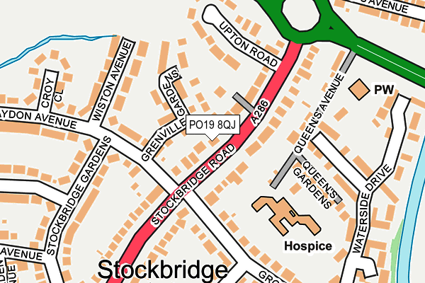 PO19 8QJ map - OS OpenMap – Local (Ordnance Survey) PO19 8QJ map - OS OpenMap – Local (Ordnance Survey)