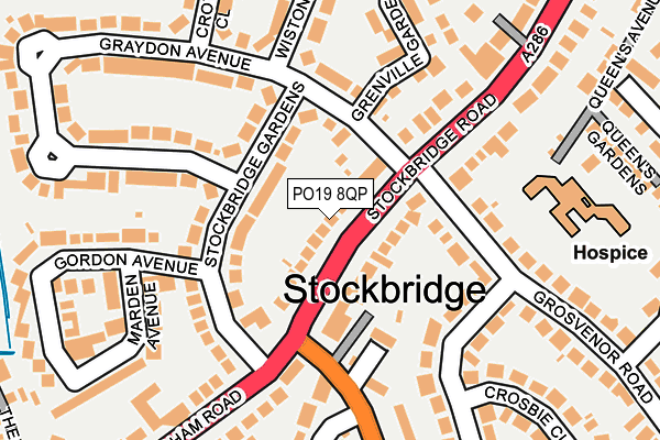 PO19 8QP map - OS OpenMap – Local (Ordnance Survey)