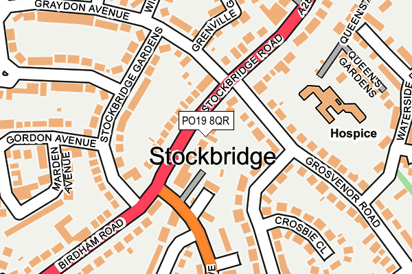 PO19 8QR map - OS OpenMap – Local (Ordnance Survey) PO19 8QR map - OS OpenMap – Local (Ordnance Survey)