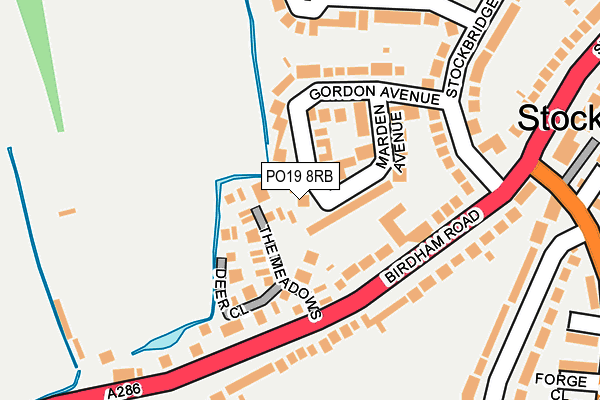 PO19 8RB map - OS OpenMap – Local (Ordnance Survey) PO19 8RB map - OS OpenMap – Local (Ordnance Survey)