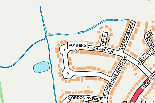 PO19 8RG map - OS OpenMap – Local (Ordnance Survey)