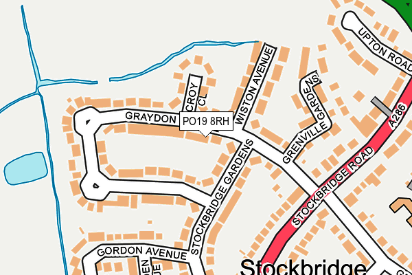 PO19 8RH map - OS OpenMap – Local (Ordnance Survey) PO19 8RH map - OS OpenMap – Local (Ordnance Survey)