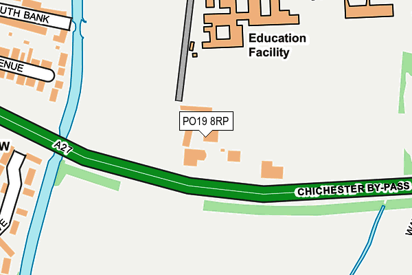 PO19 8RP map - OS OpenMap – Local (Ordnance Survey) PO19 8RP map - OS OpenMap – Local (Ordnance Survey)