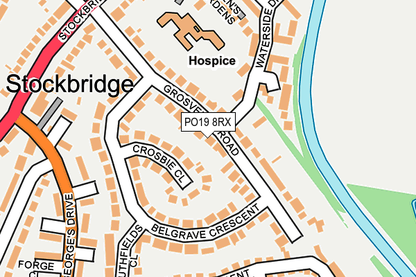 PO19 8RX map - OS OpenMap – Local (Ordnance Survey) PO19 8RX map - OS OpenMap – Local (Ordnance Survey)