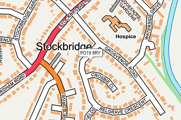 PO19 8RY map - OS OpenMap – Local (Ordnance Survey) PO19 8RY map - OS OpenMap – Local (Ordnance Survey)