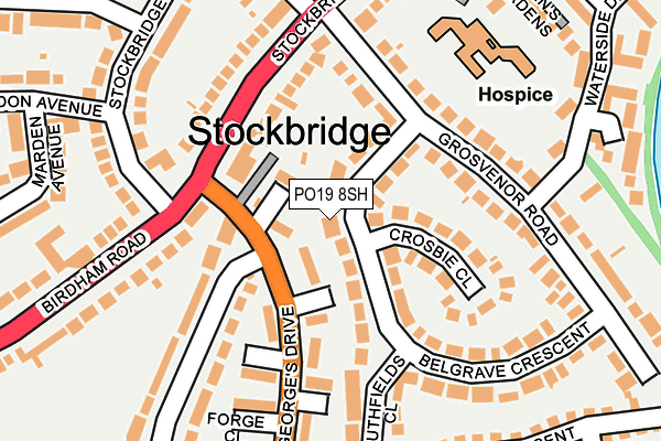 PO19 8SH map - OS OpenMap – Local (Ordnance Survey)