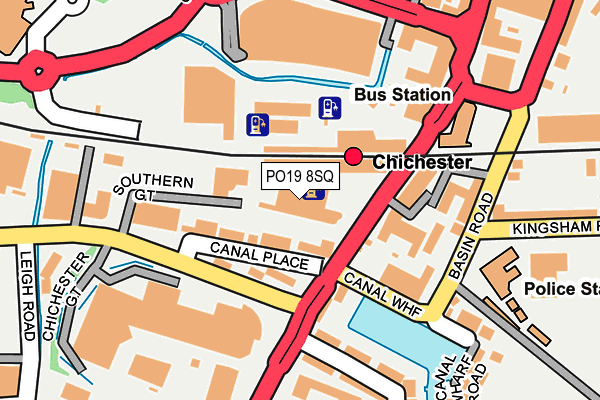 PO19 8SQ map - OS OpenMap – Local (Ordnance Survey) PO19 8SQ map - OS OpenMap – Local (Ordnance Survey)