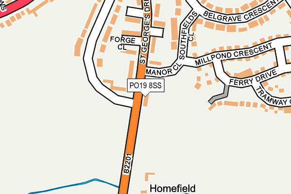 PO19 8SS map - OS OpenMap – Local (Ordnance Survey)