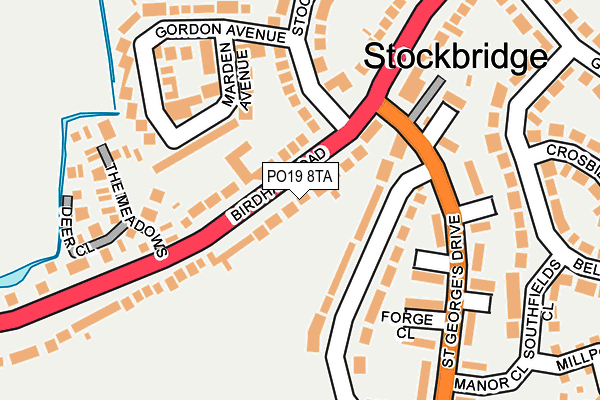 PO19 8TA map - OS OpenMap – Local (Ordnance Survey) PO19 8TA map - OS OpenMap – Local (Ordnance Survey)