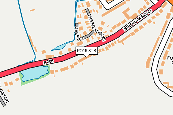 PO19 8TB map - OS OpenMap – Local (Ordnance Survey) PO19 8TB map - OS OpenMap – Local (Ordnance Survey)