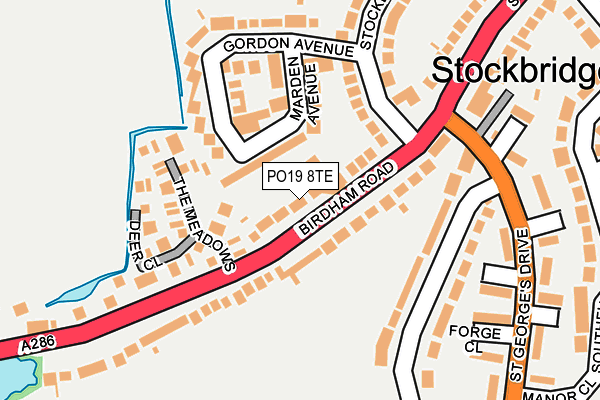 PO19 8TE map - OS OpenMap – Local (Ordnance Survey) PO19 8TE map - OS OpenMap – Local (Ordnance Survey)