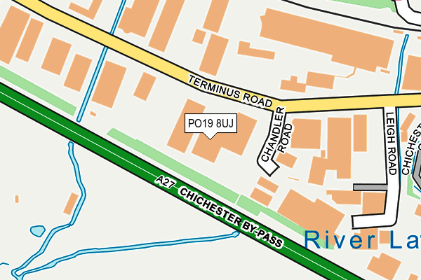PO19 8UJ map - OS OpenMap – Local (Ordnance Survey) PO19 8UJ map - OS OpenMap – Local (Ordnance Survey)