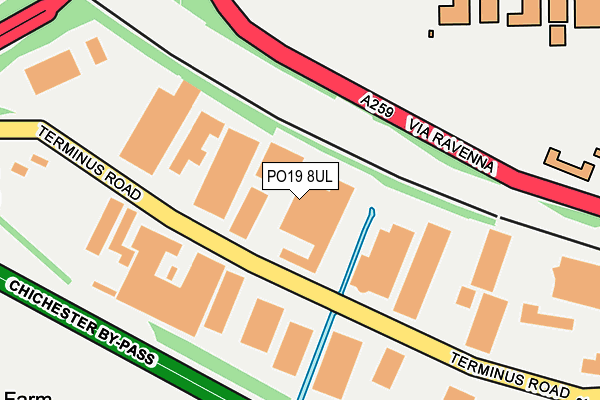 PO19 8UL map - OS OpenMap – Local (Ordnance Survey) PO19 8UL map - OS OpenMap – Local (Ordnance Survey)