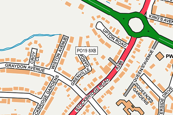 PO19 8XB map - OS OpenMap – Local (Ordnance Survey) PO19 8XB map - OS OpenMap – Local (Ordnance Survey)