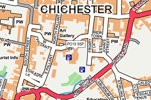 PO19 9SP map - OS OpenMap – Local (Ordnance Survey)