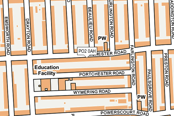 PO2 0AH map - OS OpenMap – Local (Ordnance Survey) PO2 0AH map - OS OpenMap – Local (Ordnance Survey)