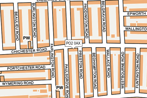 PO2 0AX map - OS OpenMap – Local (Ordnance Survey) PO2 0AX map - OS OpenMap – Local (Ordnance Survey)