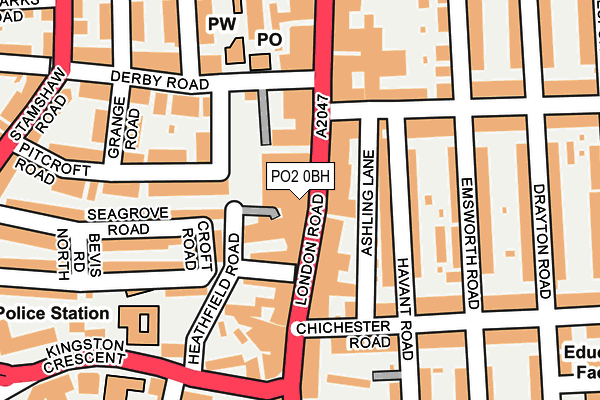 PO2 0BH map - OS OpenMap – Local (Ordnance Survey) PO2 0BH map - OS OpenMap – Local (Ordnance Survey)
