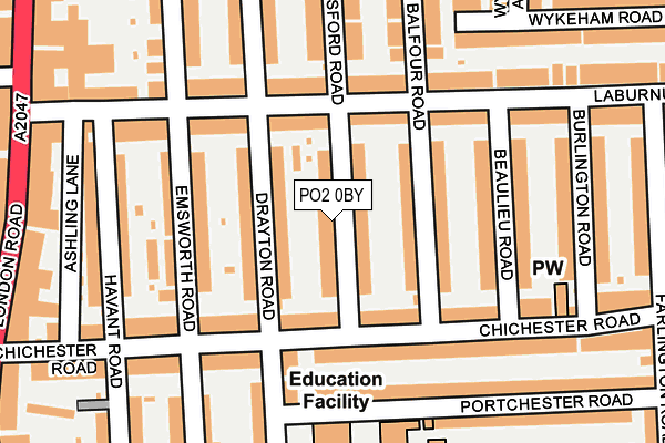 PO2 0BY map - OS OpenMap – Local (Ordnance Survey) PO2 0BY map - OS OpenMap – Local (Ordnance Survey)