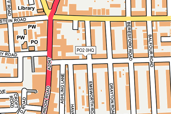 PO2 0HQ map - OS OpenMap – Local (Ordnance Survey) PO2 0HQ map - OS OpenMap – Local (Ordnance Survey)