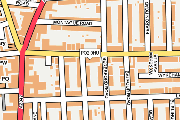 PO2 0HU map - OS OpenMap – Local (Ordnance Survey) PO2 0HU map - OS OpenMap – Local (Ordnance Survey)