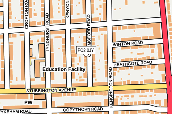 PO2 0JY map - OS OpenMap – Local (Ordnance Survey) PO2 0JY map - OS OpenMap – Local (Ordnance Survey)