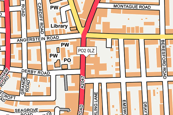 PO2 0LZ map - OS OpenMap – Local (Ordnance Survey) PO2 0LZ map - OS OpenMap – Local (Ordnance Survey)