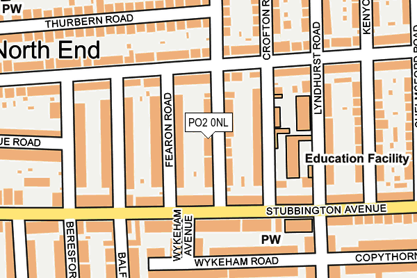 PO2 0NL map - OS OpenMap – Local (Ordnance Survey) PO2 0NL map - OS OpenMap – Local (Ordnance Survey)