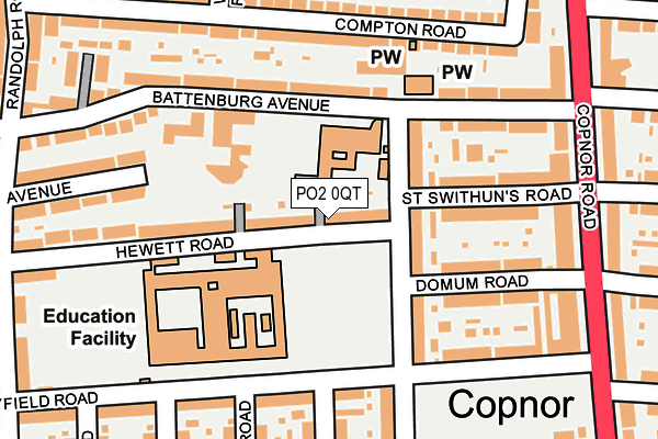 PO2 0QT map - OS OpenMap – Local (Ordnance Survey) PO2 0QT map - OS OpenMap – Local (Ordnance Survey)