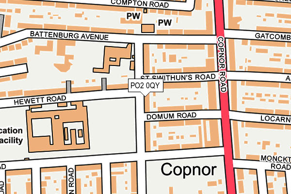 PO2 0QY map - OS OpenMap – Local (Ordnance Survey) PO2 0QY map - OS OpenMap – Local (Ordnance Survey)