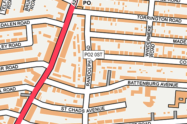 PO2 0ST map - OS OpenMap – Local (Ordnance Survey) PO2 0ST map - OS OpenMap – Local (Ordnance Survey)