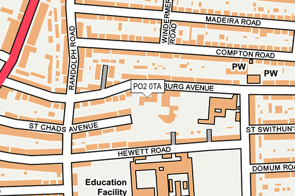 PO2 0TA map - OS OpenMap – Local (Ordnance Survey) PO2 0TA map - OS OpenMap – Local (Ordnance Survey)