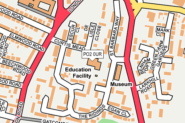 PO2 0UR map - OS OpenMap – Local (Ordnance Survey) PO2 0UR map - OS OpenMap – Local (Ordnance Survey)