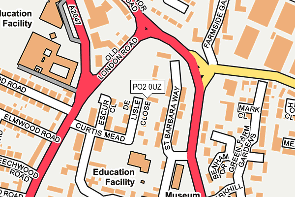 PO2 0UZ map - OS OpenMap – Local (Ordnance Survey) PO2 0UZ map - OS OpenMap – Local (Ordnance Survey)