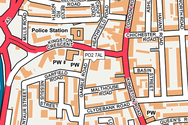 PO2 7AL map - OS OpenMap – Local (Ordnance Survey) PO2 7AL map - OS OpenMap – Local (Ordnance Survey)
