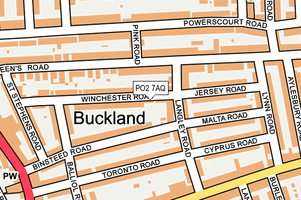 PO2 7AQ map - OS OpenMap – Local (Ordnance Survey) PO2 7AQ map - OS OpenMap – Local (Ordnance Survey)