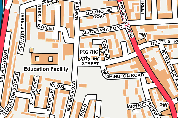 PO2 7HG map - OS OpenMap – Local (Ordnance Survey) PO2 7HG map - OS OpenMap – Local (Ordnance Survey)